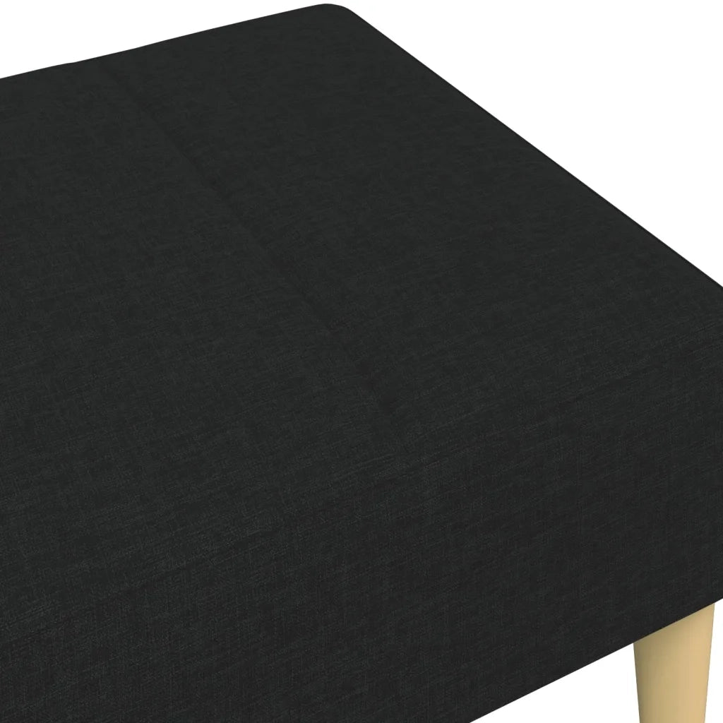 Poggiapiedi Nero 77x55x31 cm in Tessuto 4007373