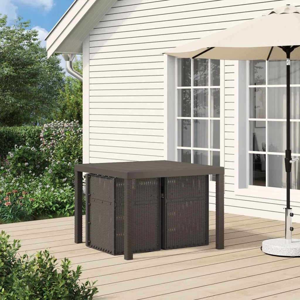 Sedie da pranzo da giardino 2 pcs Grigio Chiaro PP 8000009