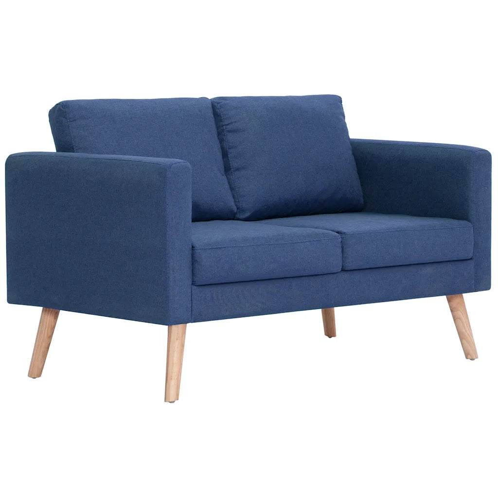 Divano a 2 Posti in Tessuto Blu 281355