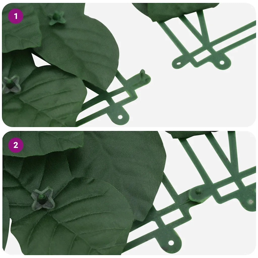 Paravento da Balcone-Pannello per balcone con Foglie Verde Scuro 400x150 cm