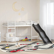 Letto loft per bambini con scivolo Bianco e Antracite 42020784