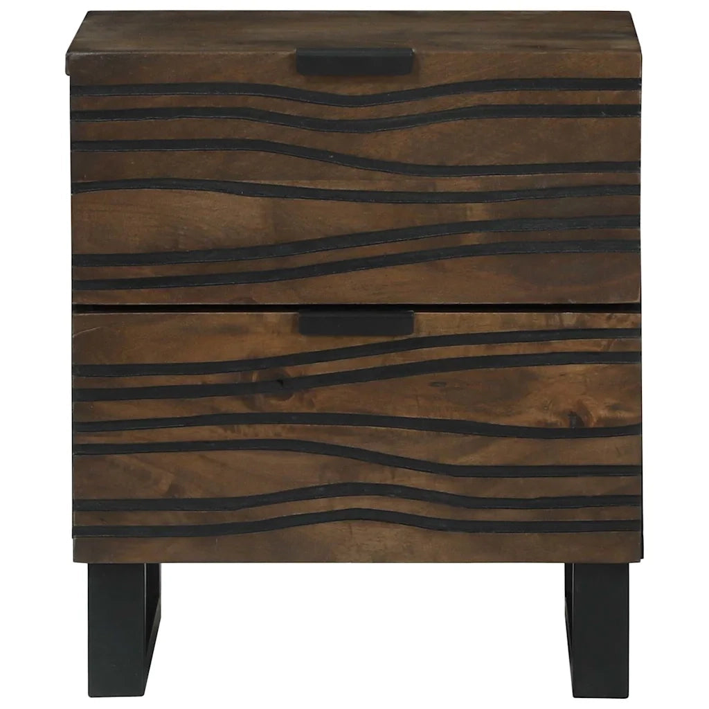 Set di 2 Comodini | Armadio da Notte | Mobiletto da notte Noce 40 x 33 x 46 cm