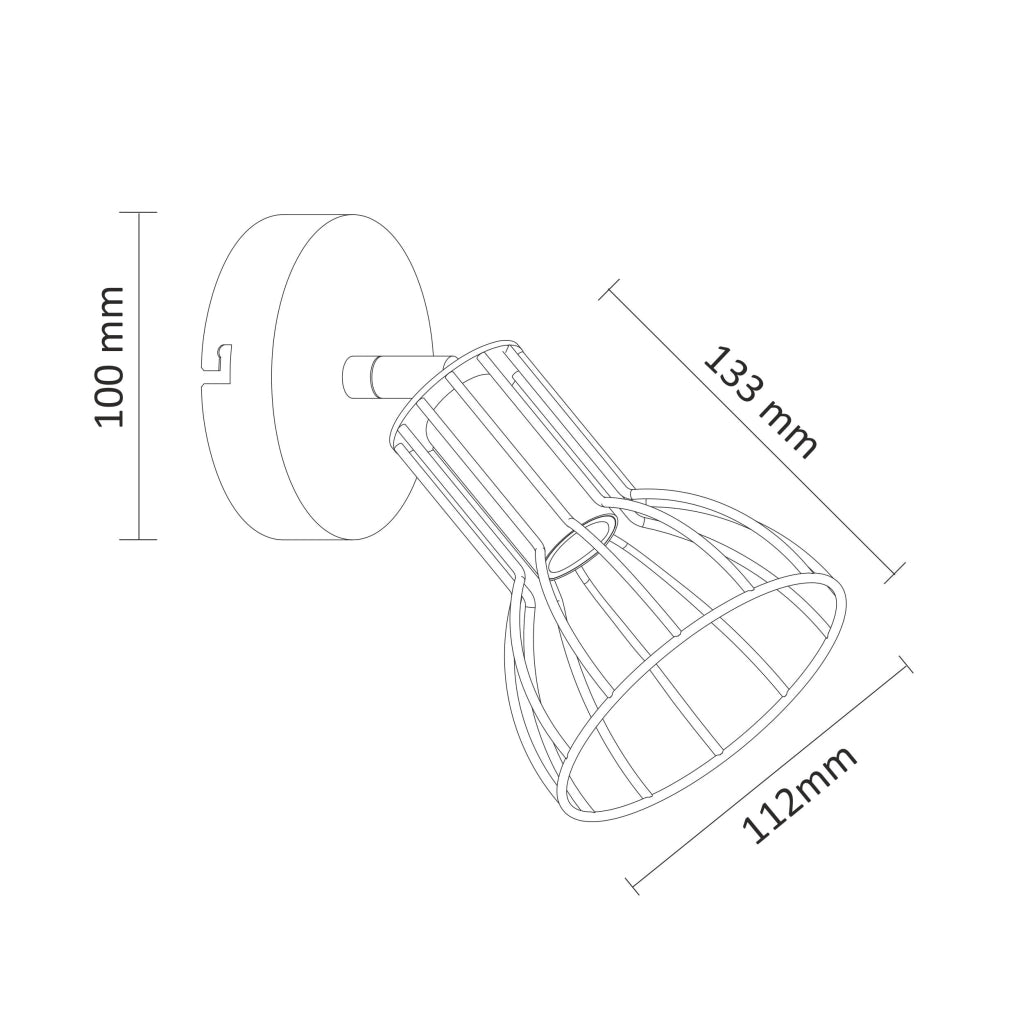 Applique orientabile SOFIA 1 luce nero/rame E14 Polux