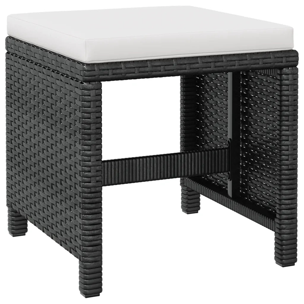 Set da Pranzo da Giardino 13 pz Polyrattan e Legno Acacia Nero