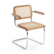 LÚZETE - SEDIA WEBSTER CON BRACCIOLI IN RATTAN NATURALE