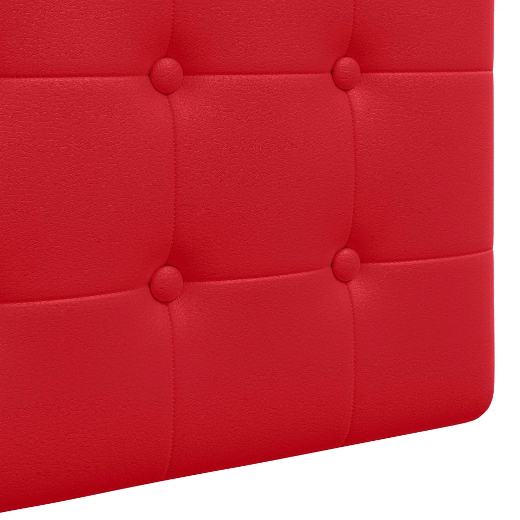 Testiera sospesa Con luce LED Rosso Similpelle 3424382