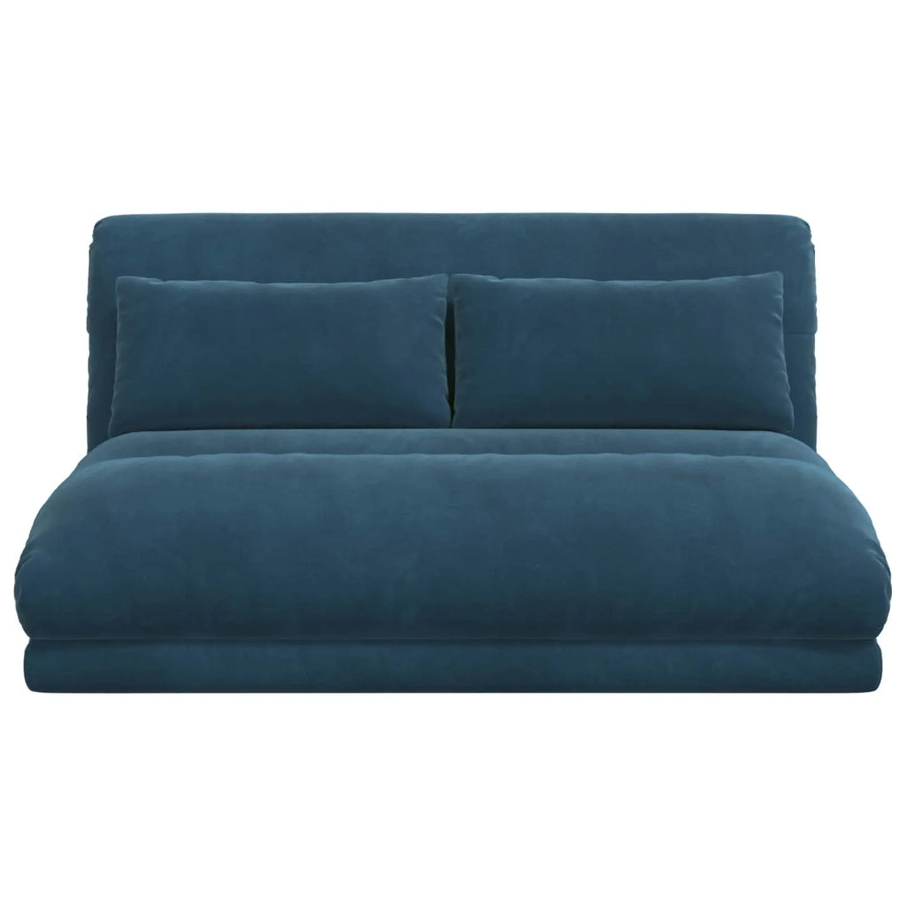 Sedia da Pavimento Blu 110 x 82 x 55 cm Velluto 42028217