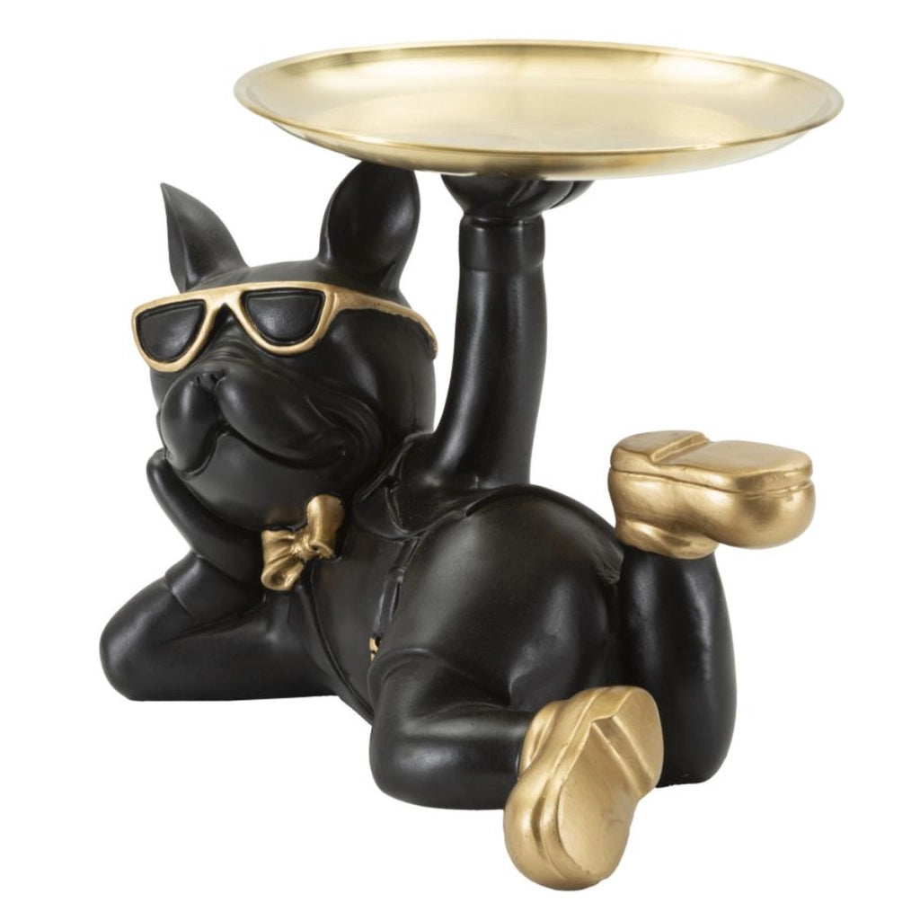 Vassoio Cane 19, Nero, Poliresina, 27x17x18,5 cm