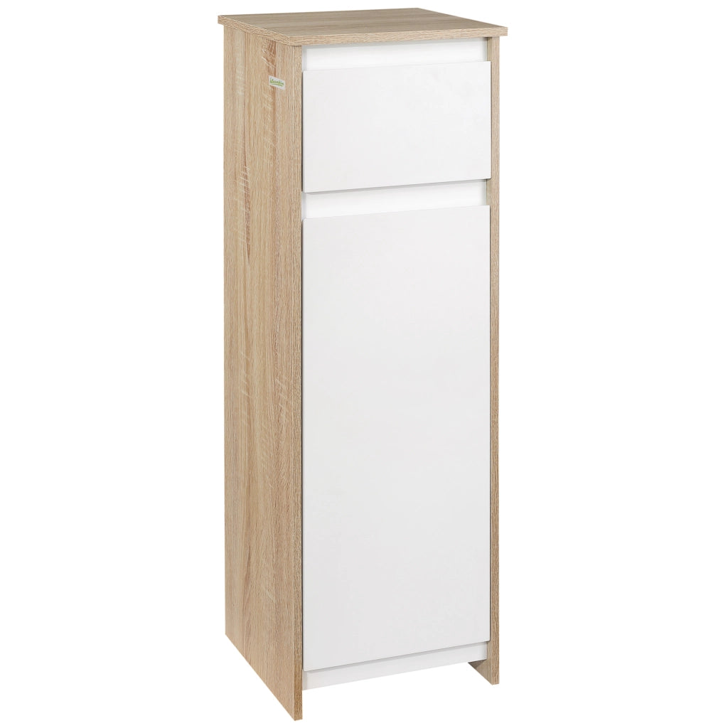 Mobile bagno colonna salvaspazio ¨C Xylo ¨C bianco legno 1 cassetto 1 anta 32x30x90 cm