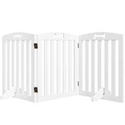 Barriera per cani pieghevole ¨C zephmum ¨C bianco 155x30x61 cm