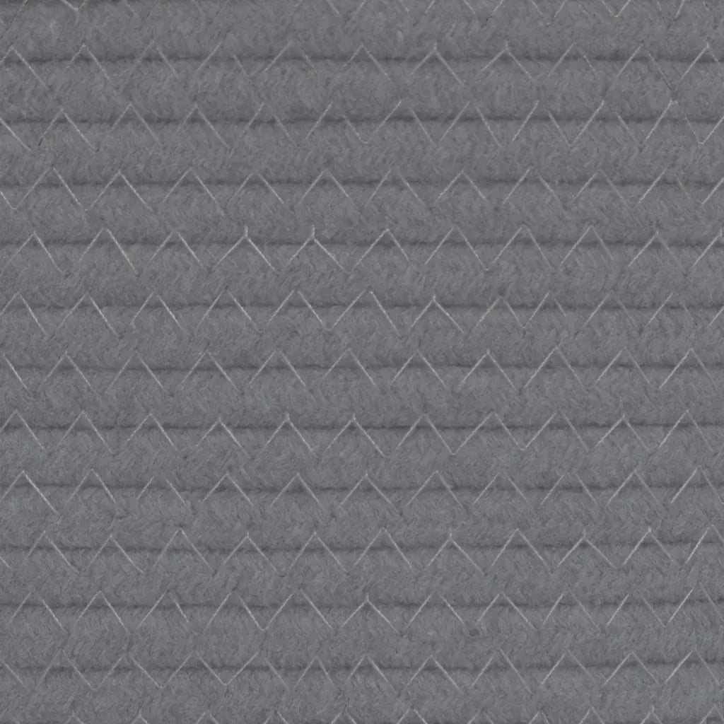 Cestini Portaoggetti 2 pz Grigio e Bianco ?24x18 cm in Cotone CFW3009779