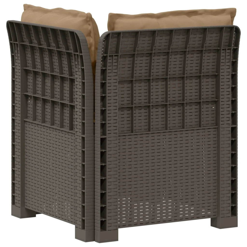 Divano da Giardino a 1 Posto con Cuscini Aspetto Rattan PP 8011846