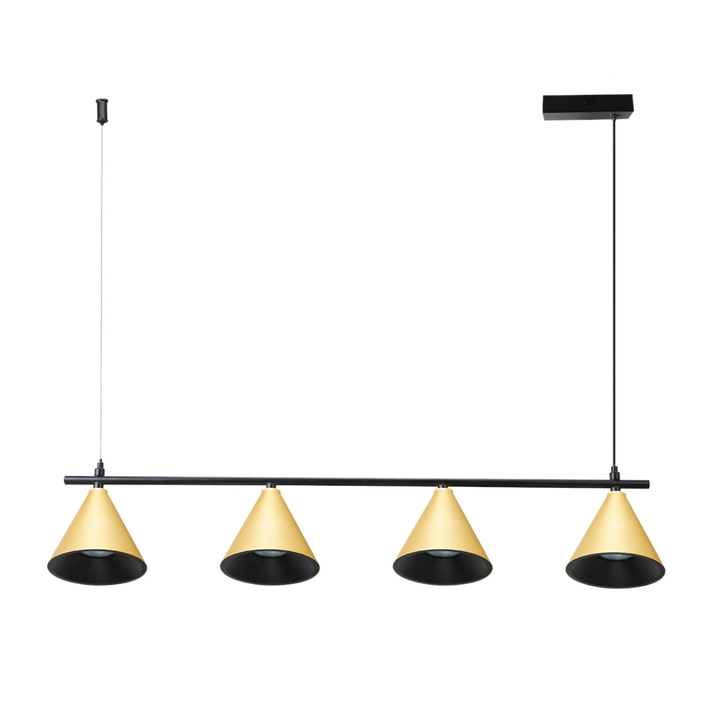 Lampada a sospensione Cone oro/nero 4xGU10 Milagro