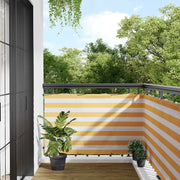 Paravento per Balcone Striscia Gialla e Bianca 90x1000 cm 42002044