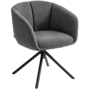 Poltrona ¨C Minimal ¨C Grigio Scuro Tessuto Girevole