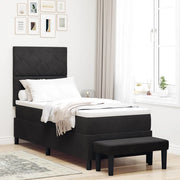 Letto a molle con materasso Nero 80 x 200 cm Velluto 3344542