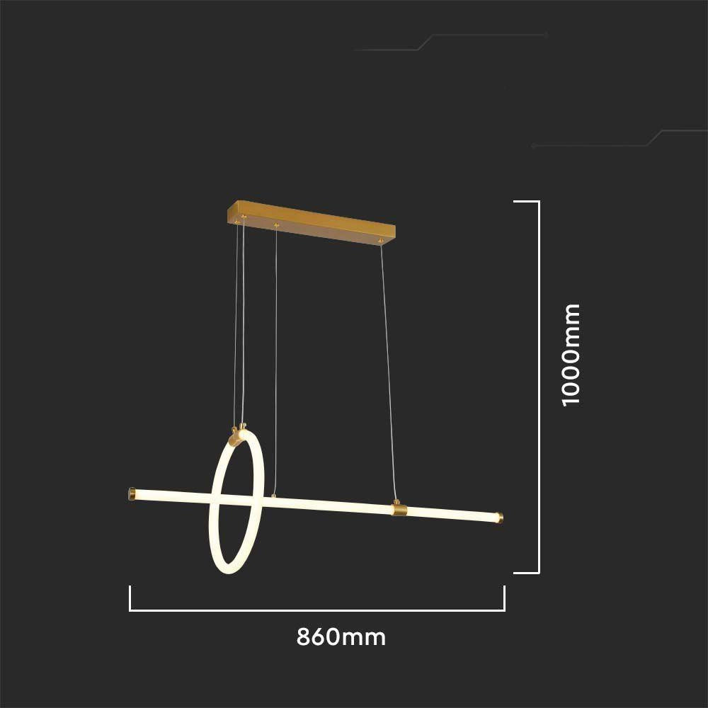 Lampada a sospensione LED geometrica oro 16W 3000K V-TAC