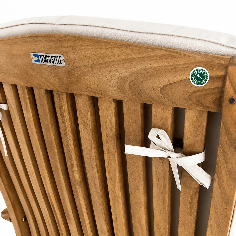 Sedia Pieghevole con Braccioli in Teak - Bali