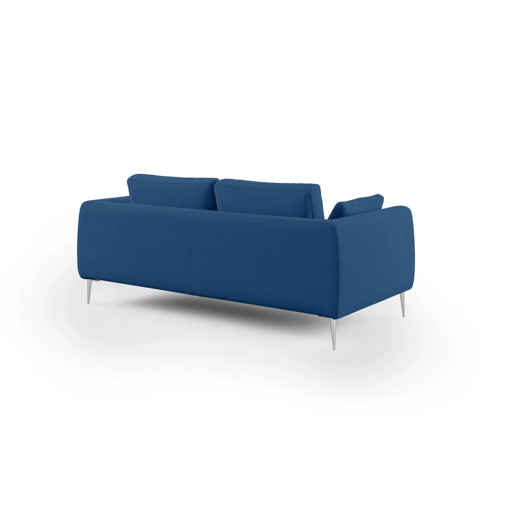 Plano Divano moderno in microfibra tecnica smacchiabile T11 216 cm blu