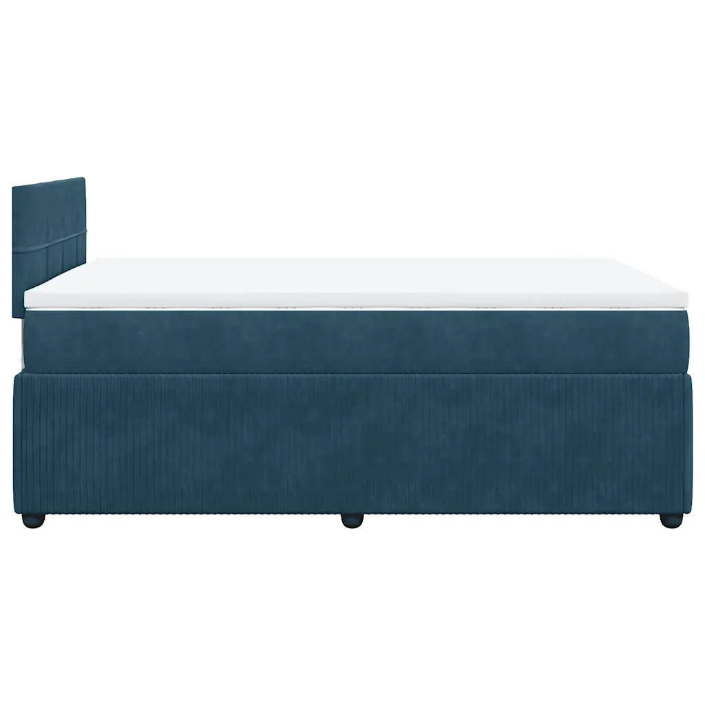 Giroletto a Molle con Materasso Blu 120x200 cm in Velluto 3287714