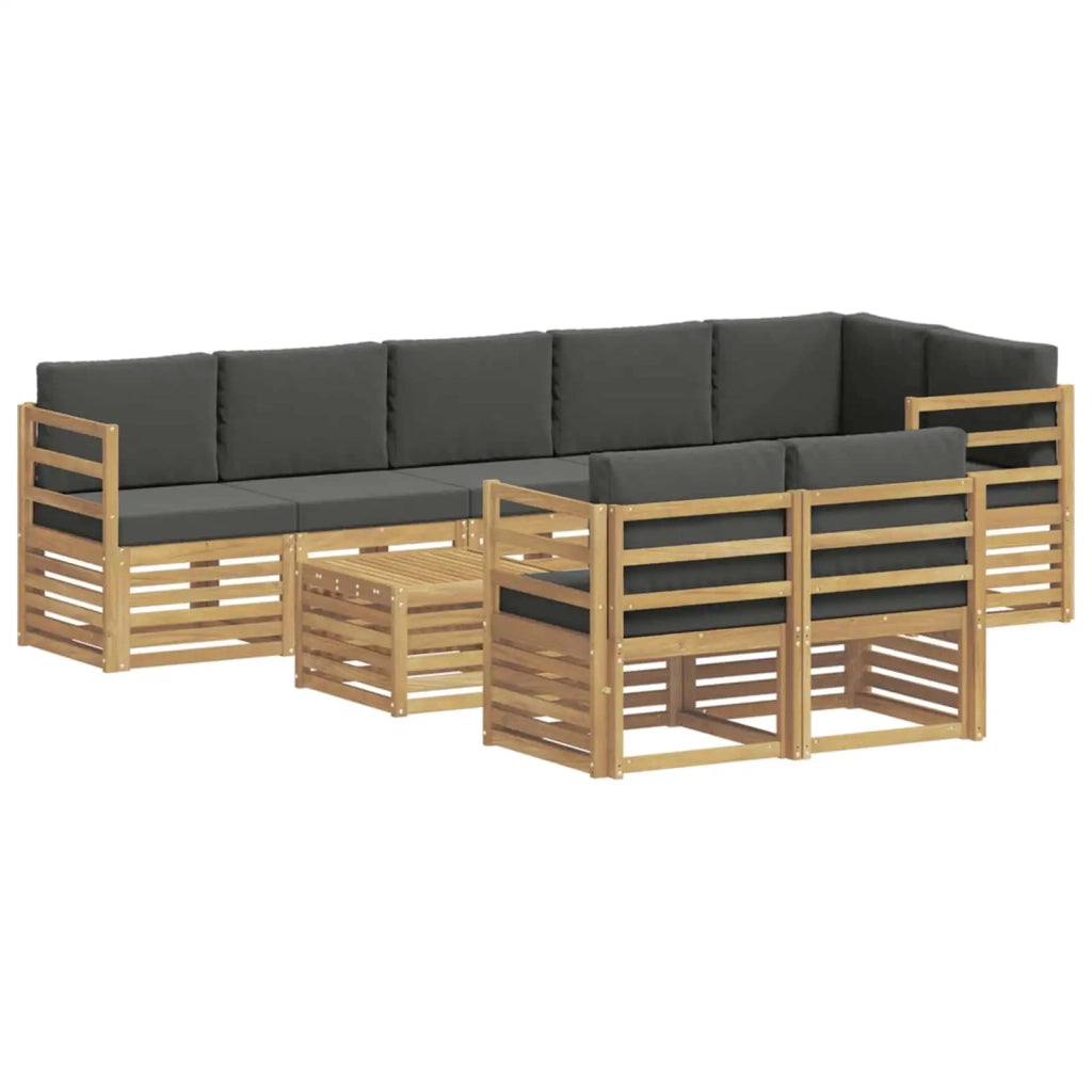 Set di divani da esterno 8 pcs Bianco e Antracite 3392057