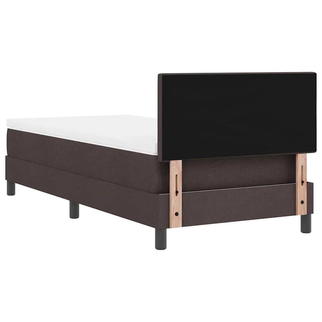 Letto a molle con cuscino Marrone Scuro 100 x 200 cm Tessuto 3338667