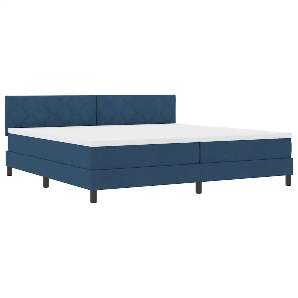 Letto a molle con materasso con led Blu 200 x 200 cm Tessuto 3342316