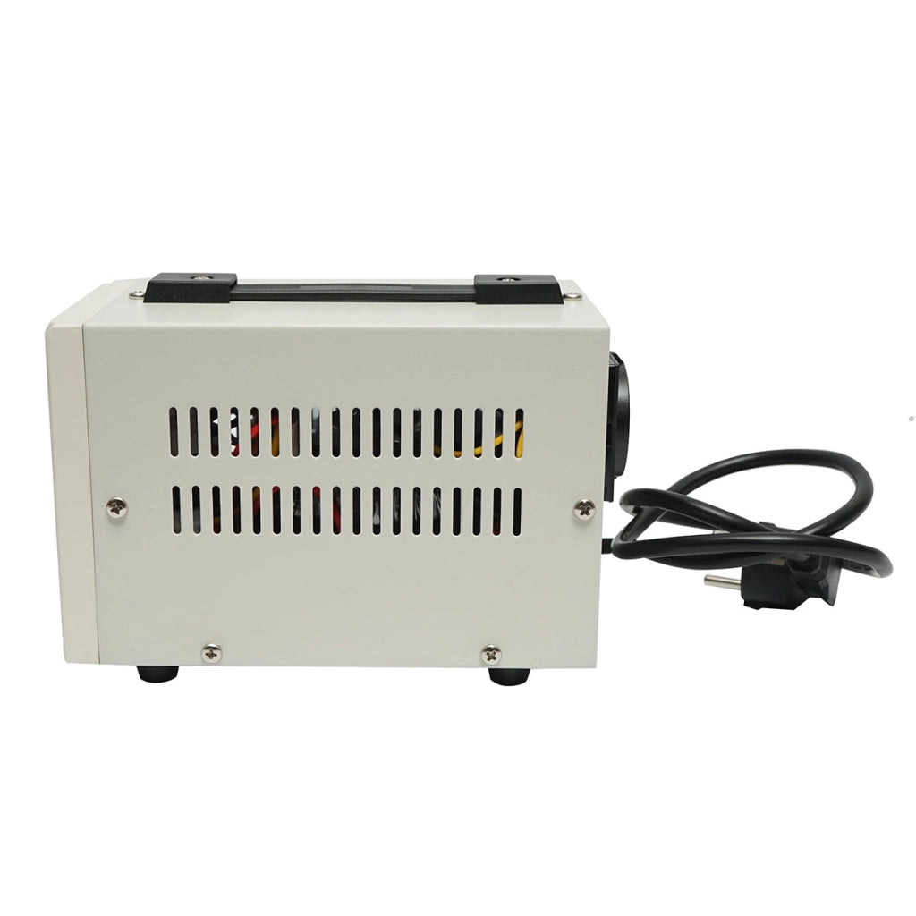 Stabilizzatore di tensione automatico monofase con relè 2000VA/140-260V, 2 prese schuko 230V, display LCD Breckner Germany