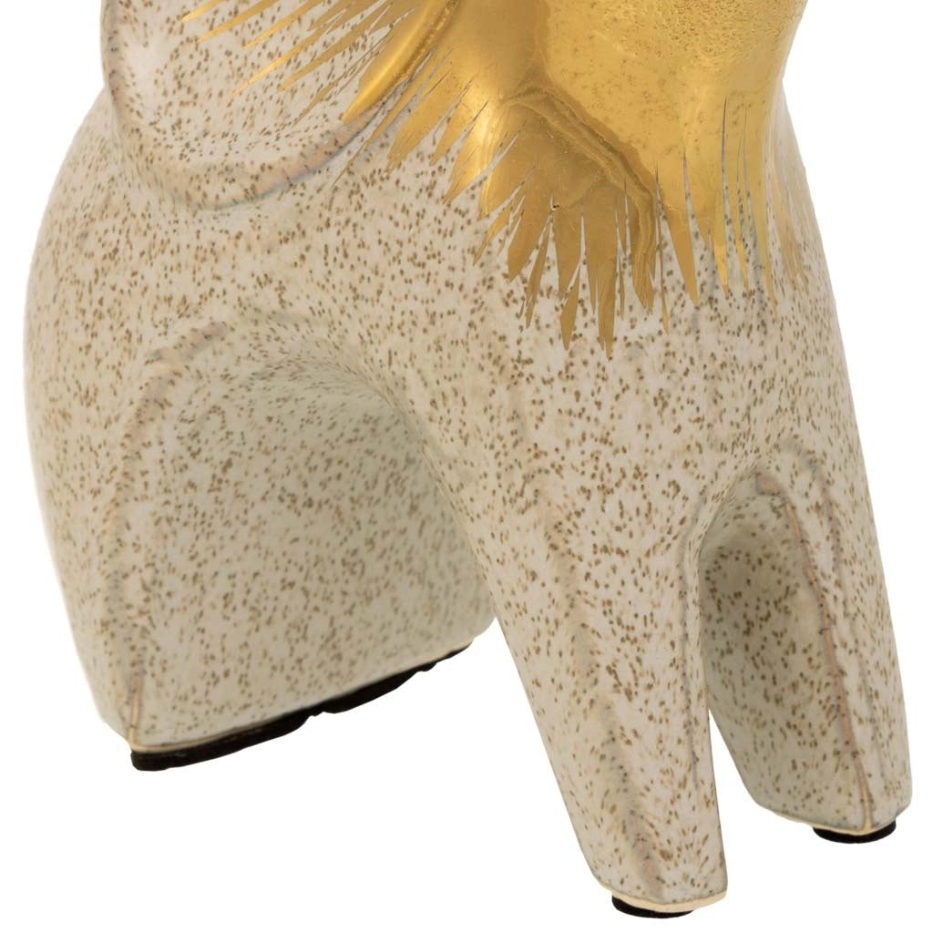 Elefante decoro ceramica dorata 12,5x7,5x20h