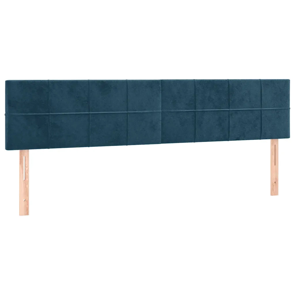 Letto a Molle con Materasso e LED Blu Scuro 180x200 cm
