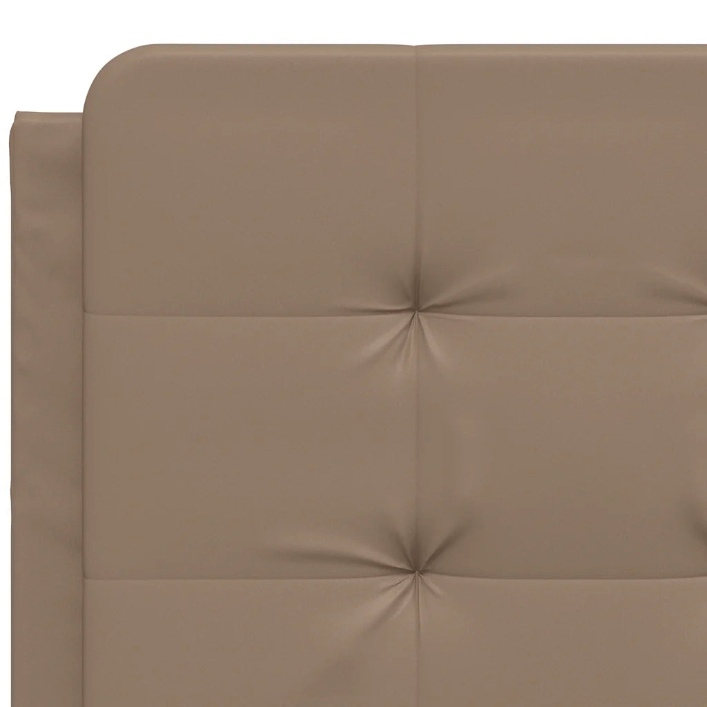 Letto matrimoniale | Letto per adulti | Giroletto senza Materasso Zadar Cappuccino 140x190 cm in Similpelle
