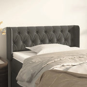 Testiera ad Orecchio-Testata con Orecchie Grigio Scuro 103x16x78/88 cm in Velluto 872087