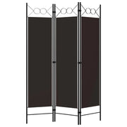Divisorio Ambienti | Divider per stanze | Paravento a 3 Pannelli Marrone 120x180 cm