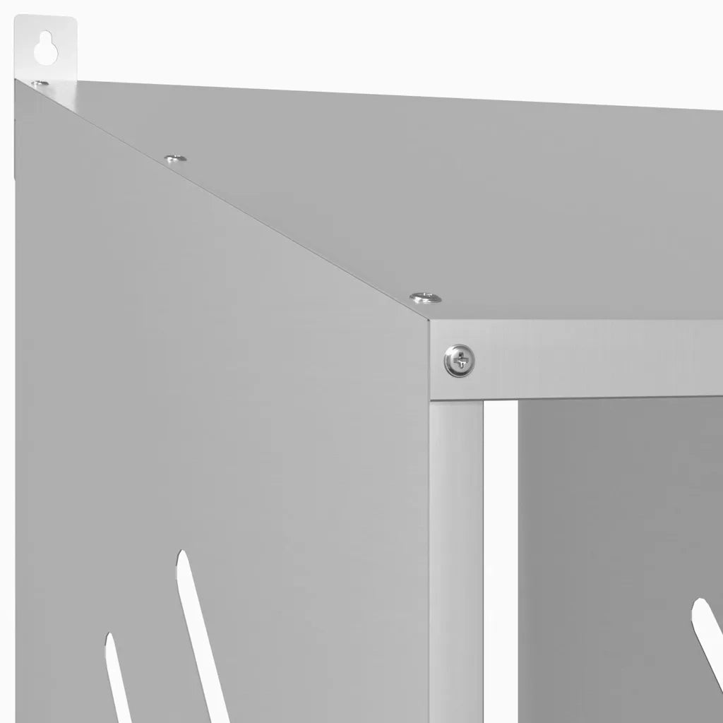 Nido per Polli con 3 Scomparti in Metallo Galvanizzato Argento CFW4536750