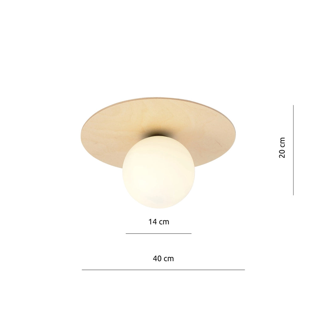 Plafoniera Minimal Pegaso Acciaio Marrone 1 Luce E14 Ip20