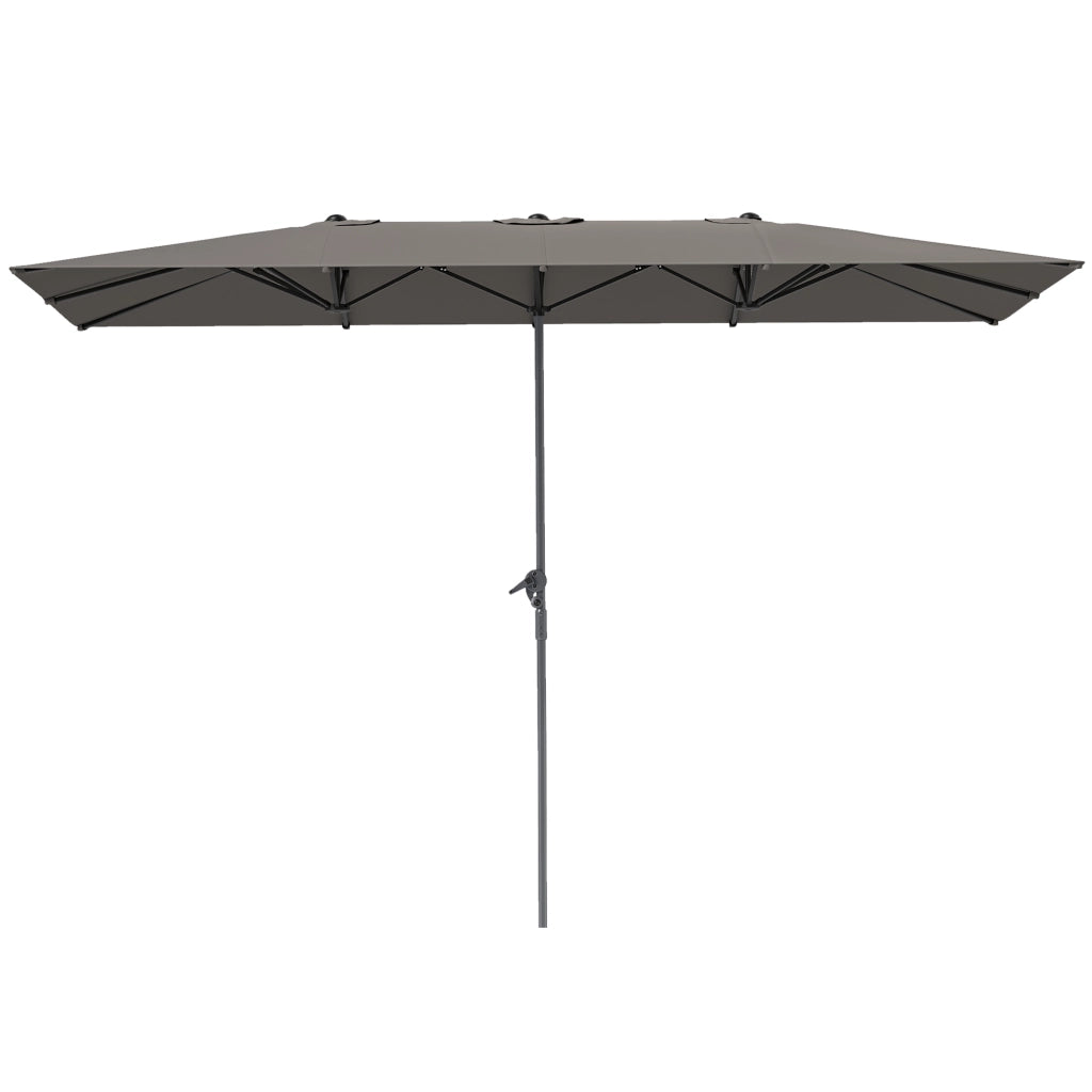 Parasole da giardino esterno rettangolare ¨C Minimal ¨C grigio 451x264 cm