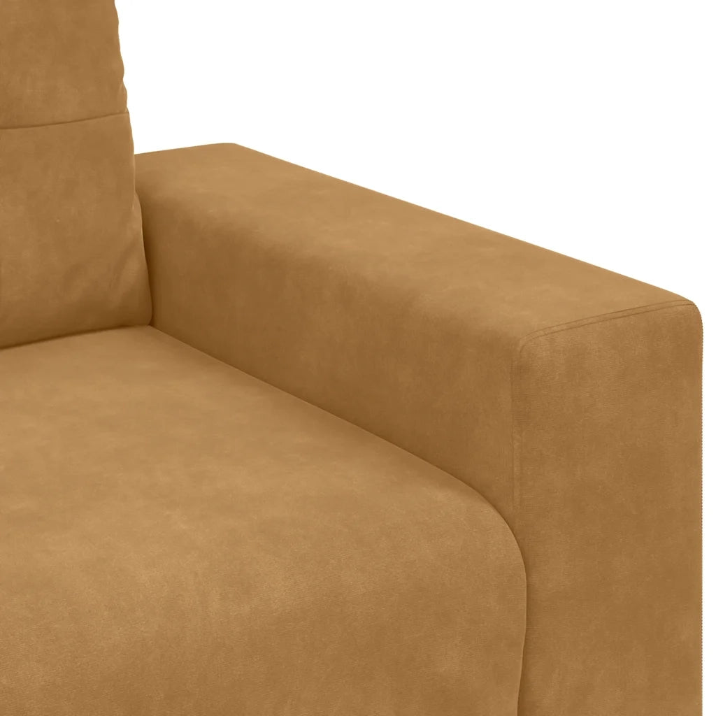 Divano Divanetto Marrone 180x77x82 cm in Velluto 4105129