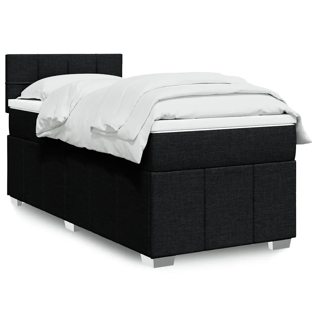 Giroletto a Molle con Materasso Nero 80x200 cm inTessuto 3286897