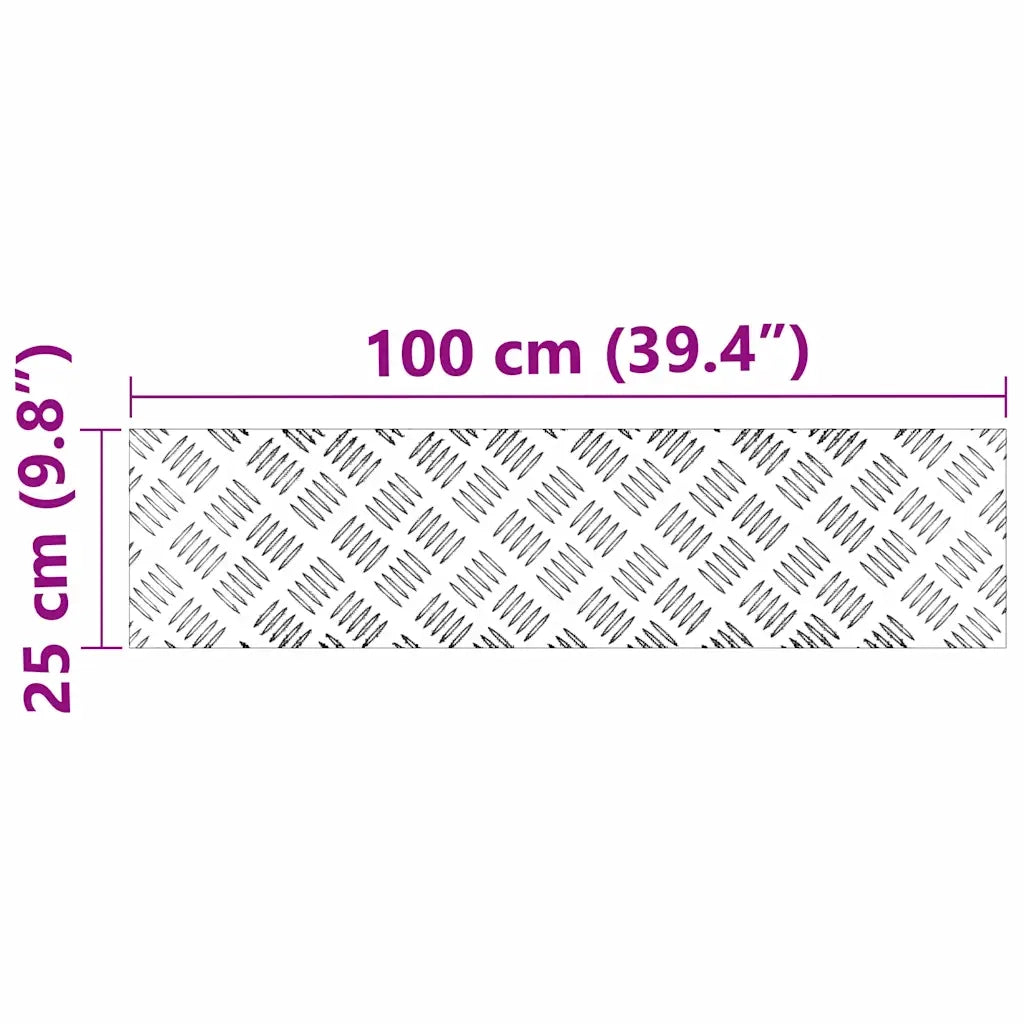 Gradini per Scale 4 pcs Argento 100 x 25 cm Alluminio 4104282