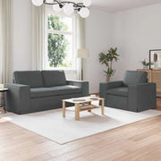 Set di divani 2 pcs Grigio scuro 182 x 80 x 82 cm Tessuto 3407545