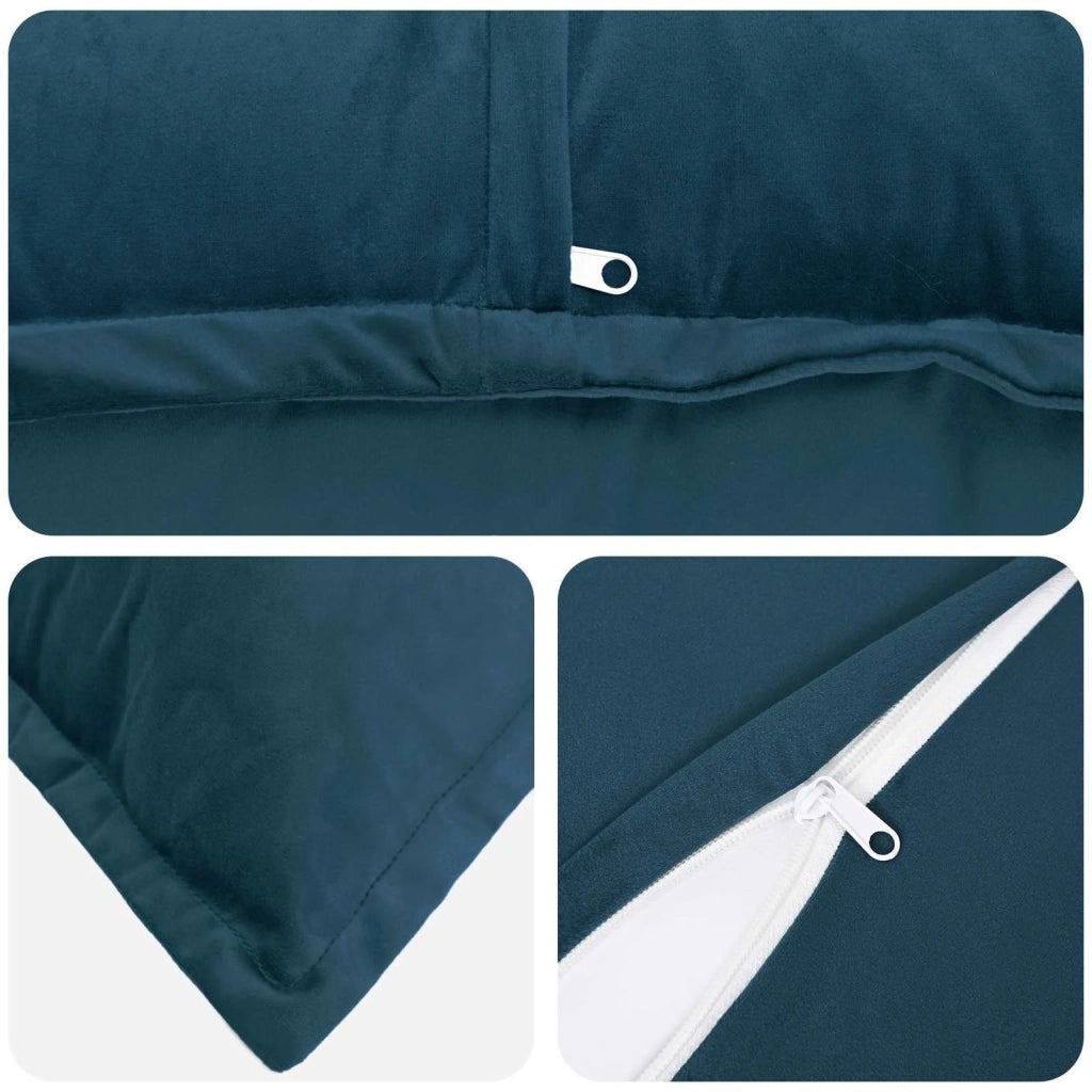 Federa 2 pcs HOUTEN Blu 45 x 45 cm Velluto 918535