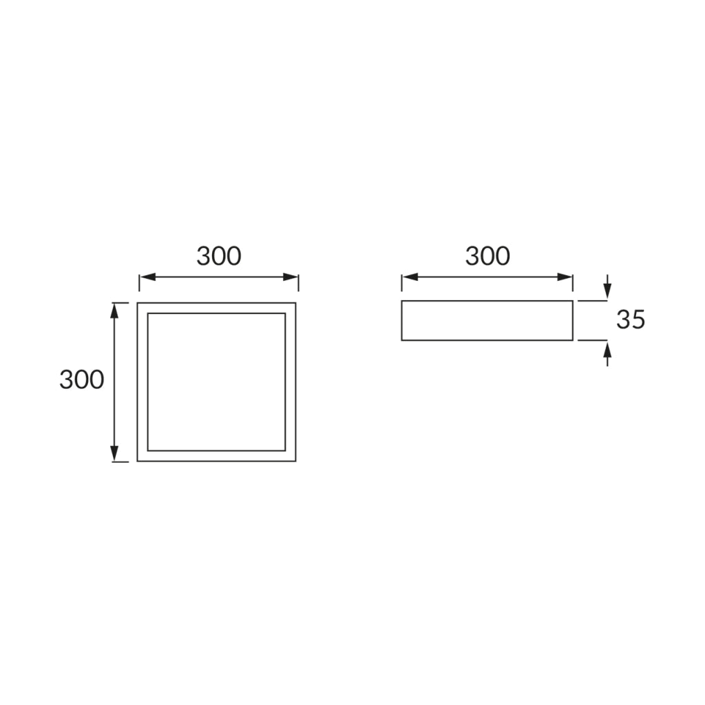 Plafoniera LED Struhm Martin 30x30 cromo 24W 4000K