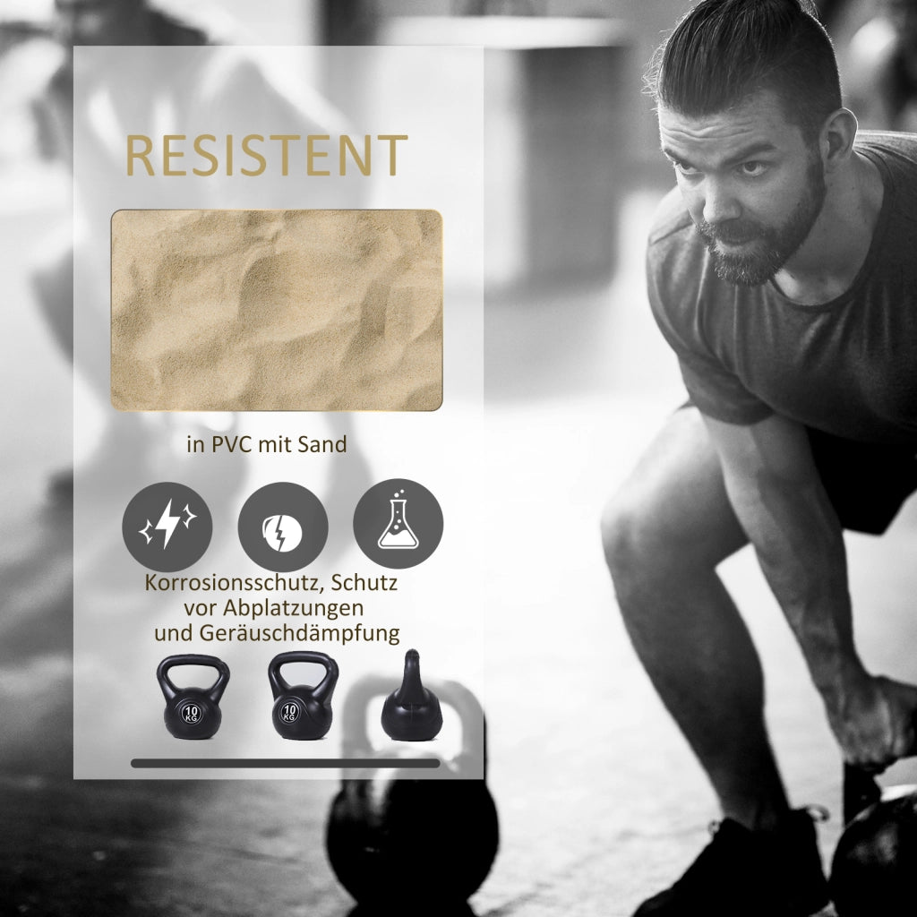 Kettlebell 8 kg ¨C zephmum ¨C nero con sabbia