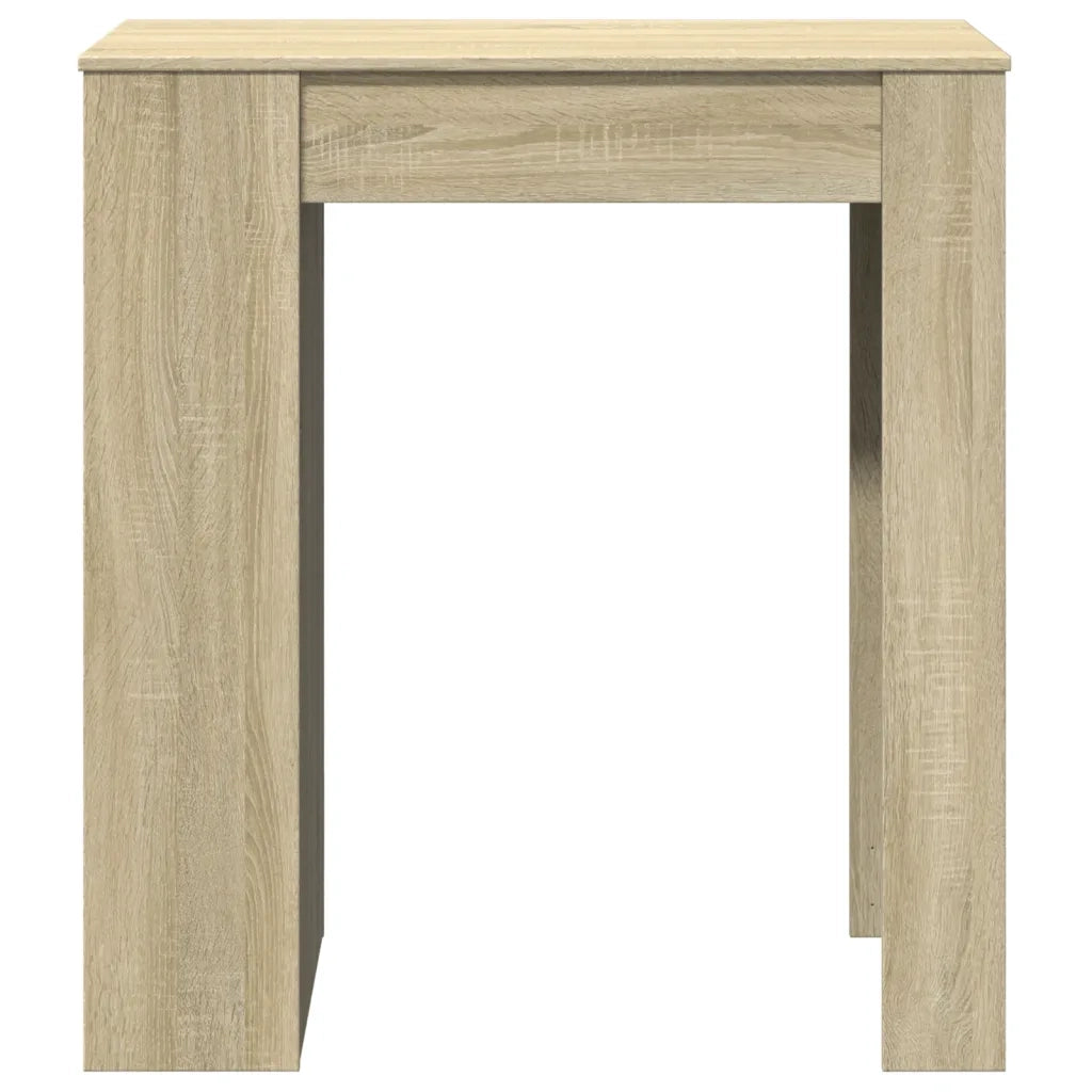Tavolo Bar con Rastrelliera Sonoma 95x47x103,5 cm Multistrato 854384