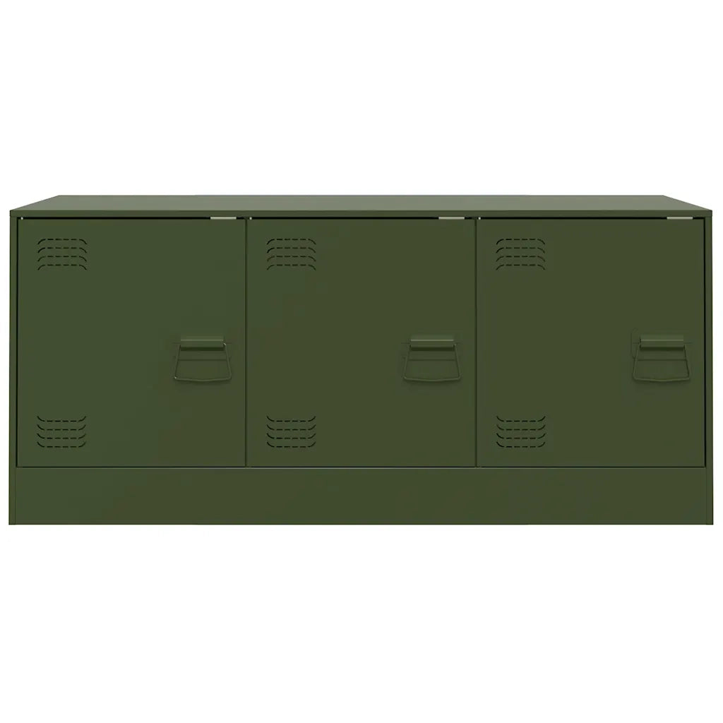 Mobile TV Verde Oliva 99x39x44 cm in Acciaio 841647
