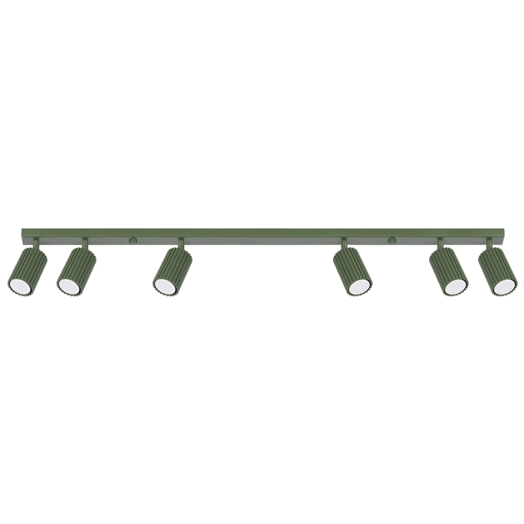 Lampada da soffitto KARBON 6L verde oliva