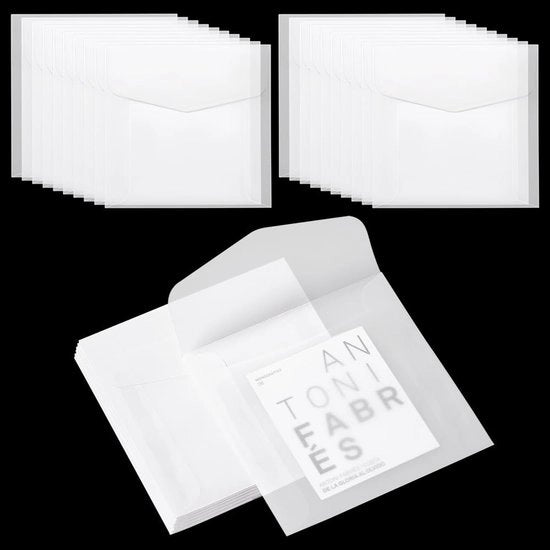 Set di 50 Buste di Carta Opaca 9x9 cm