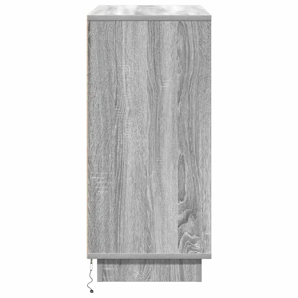 Madia LED Grigio Sonoma 71 x 34,5 x 75 cm Legno multistrato 869655