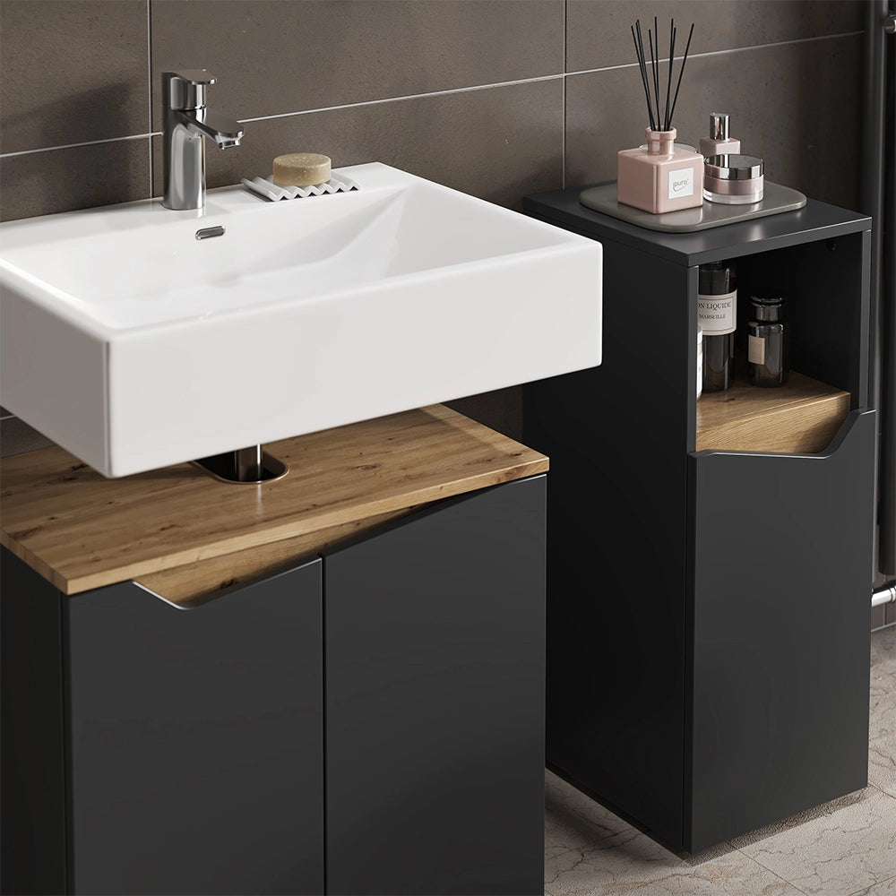 Vicco Combinazione di mobili da bagno Antracite 4 parti