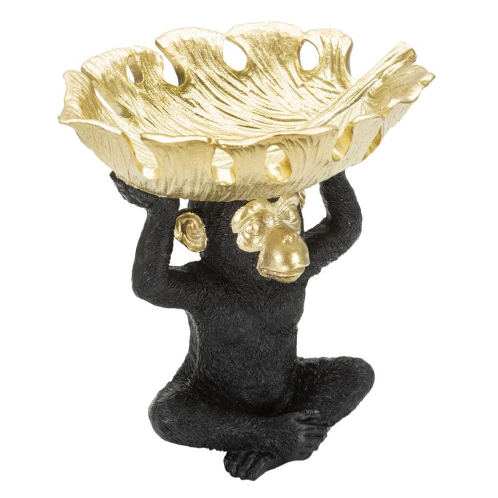 Vassoio Scimmia 9, Nero, Poliresina, 25,2x21x24 cm